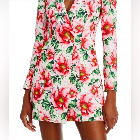 Alice + Olivia Latoya Floral Blazer Mini Dress, High Tea - Picture 6 of 16